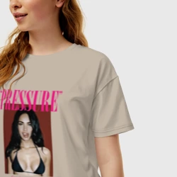 Женская футболка хлопок Oversize Pressure Megan Fox - фото 2