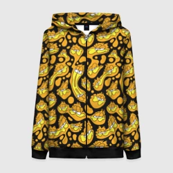 Женская толстовка 3D на молнии Гарфилд паттерн