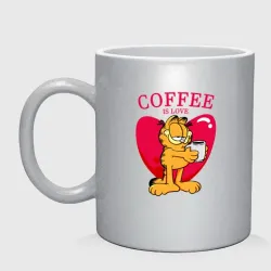 Кружка керамическая Coffee is love Гарфилд