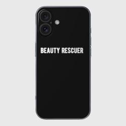 Чехол для iPhone 16 силиконовый с защитой камеры Beauty rescuer спасатель красоты