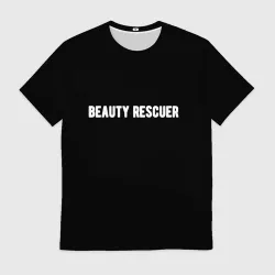 Мужская футболка 3D Beauty rescuer спасатель красоты