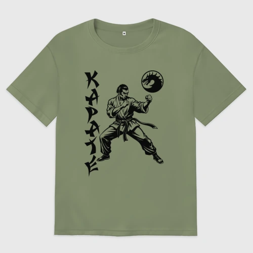 Мужская футболка хлопок Oversize Karate fighter