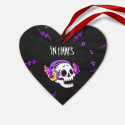 Деревянная игрушка Сердце In Flames неоновый череп