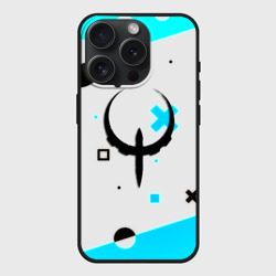 Чехол силиконовый для Apple iPhone 15 Pro матовый Quake game pattern