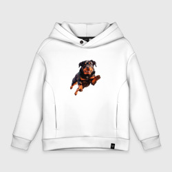 Детское худи Oversize хлопок Hunter Dog -  Ротвейлер ГТА в прыжке