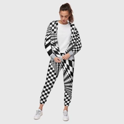 Женский костюм 3D Шахматная психоделика иллюзия - фото 2