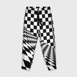 Детские брюки 3D Шахматная психоделика иллюзия