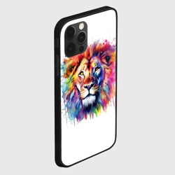 Чехол для iPhone 12 Pro Лев портрет акварельный - фото 2