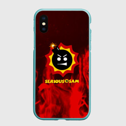 Чехол для iPhone XS Max матовый Serious Sam fire