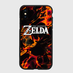 Чехол для iPhone XS Max матовый Zelda red lava