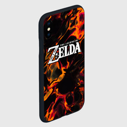 Чехол для iPhone XS Max матовый Zelda red lava - фото 2