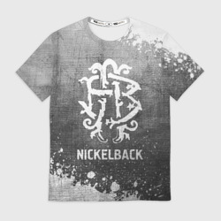 Мужская футболка 3D Nickelback - grey gradient