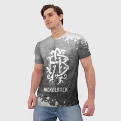 Мужская футболка 3D Nickelback - grey gradient - фото 2