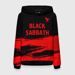 Женская толстовка 3D Black Sabbath - red gradient посередине