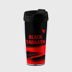 Термокружка-непроливайка Black Sabbath - red gradient посередине