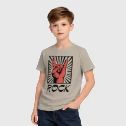 Детская футболка хлопок Rock - жест коза - фото 5