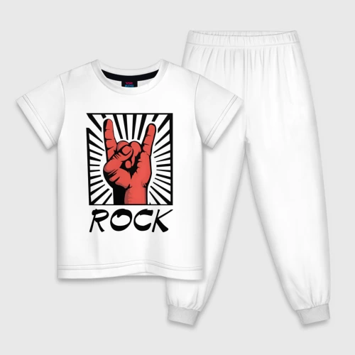Детская пижама хлопок Rock - жест коза