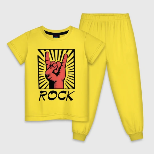 Детская пижама хлопок Rock - жест коза