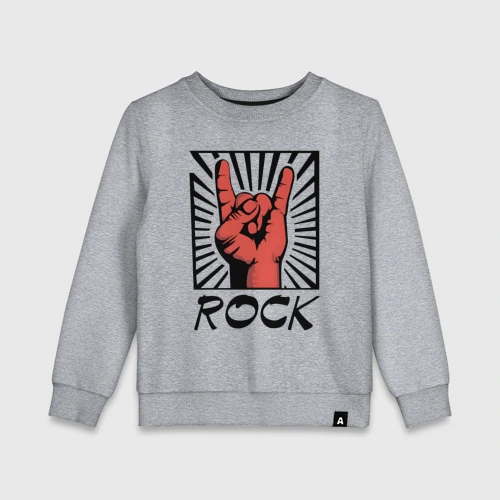 Детский свитшот хлопок Rock - жест коза