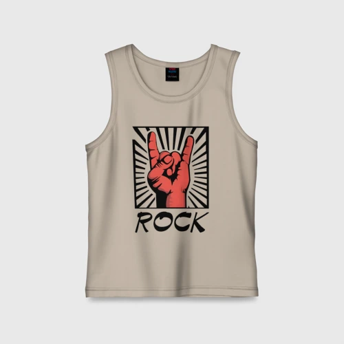Детская майка хлопок Rock - жест коза