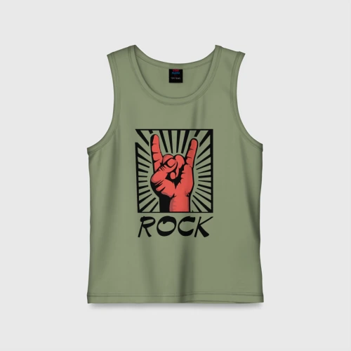Детская майка хлопок Rock - жест коза