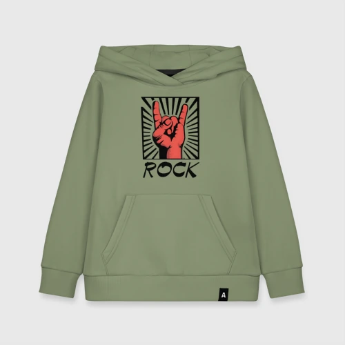 Детская толстовка хлопок Rock - жест коза