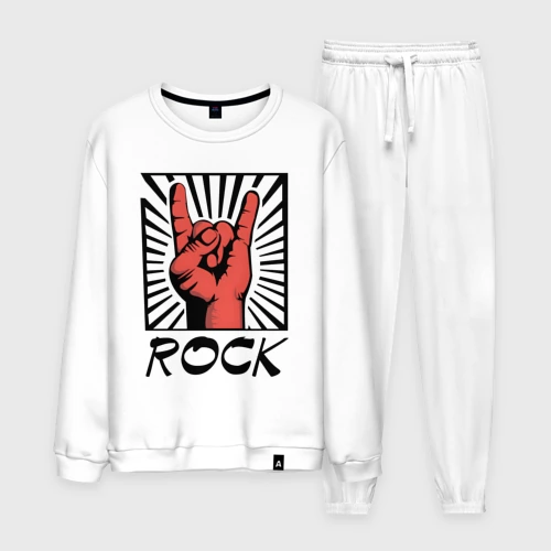 Мужской костюм хлопок Rock - жест коза