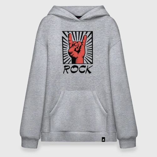 Худи SuperOversize хлопок Rock - жест коза
