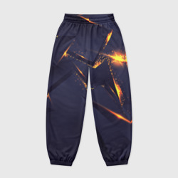 Женские джоггеры оверсайз 3D Золотые неоновые плиты