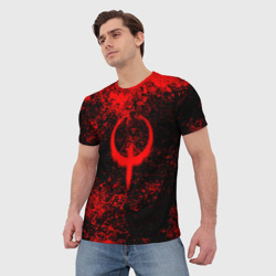 Мужская футболка 3D Quake кровь - фото 2