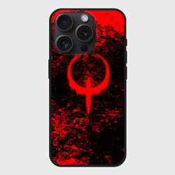 Чехол силиконовый для Apple iPhone 15 Pro матовый Quake кровь