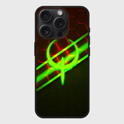 Чехол силиконовый для Apple iPhone 15 Pro матовый Квейк броня палача