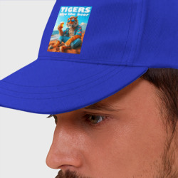 Бейсболка Tigers also like beer - ai art fantasy