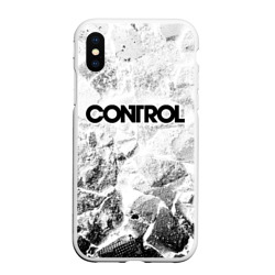 Чехол для iPhone XS Max матовый Control white graphite