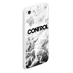 Чехол для iPhone 5/5S матовый Control white graphite - фото 2