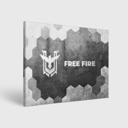 Холст прямоугольный Free Fire - grey gradient по-горизонтали