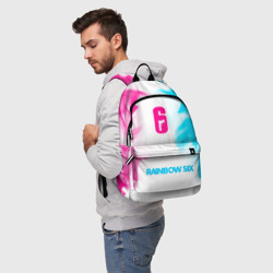 Рюкзак 3D Rainbow Six neon gradient style по-центру - фото 2