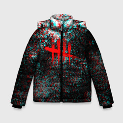 Зимняя куртка для мальчиков 3D Dead by daylight краски глитч