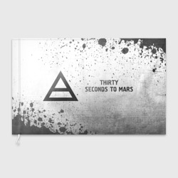 Флаг 3D Thirty Seconds to Mars - white gradient по-горизонтали