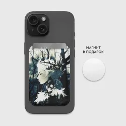Картхолдер Magsafe магнитный Лесная фея среди веток деревьев - фото 2