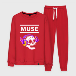 Мужской костюм хлопок Muse - неоновый череп
