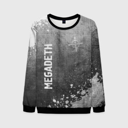 Мужской свитшот 3D Megadeth - grey gradient вертикально