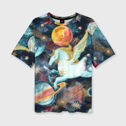 Женская футболка oversize 3D Созвездие пегас