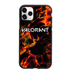 Чехол для iPhone 11 Pro Max матовый Valorant red lava
