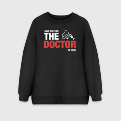 Женский свитшот oversize без начеса хлопок Доверься мне я доктор