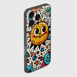 Чехол для iPhone 16 Pro силиконовый с защитой камеры Doodle parade - фото 2