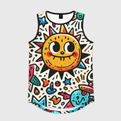 Мужская спортивная майка 3D Doodle parade