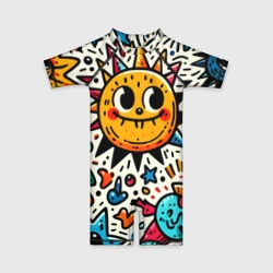 Детский купальный костюм 3D Doodle parade