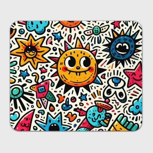 Прямоугольный коврик для мышки Doodle parade