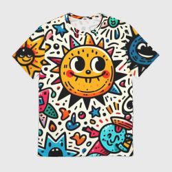 Мужская футболка 3D Doodle parade
